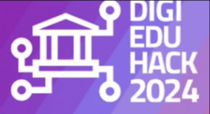 Graphic beside text: Digi Edu Hack 2024