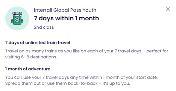 7 Day Rail Global Pass